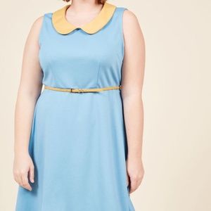 Modcloth Work to Play A-Line Dress in Sky